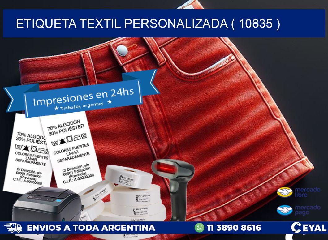 ETIQUETA TEXTIL PERSONALIZADA ( 10835 )