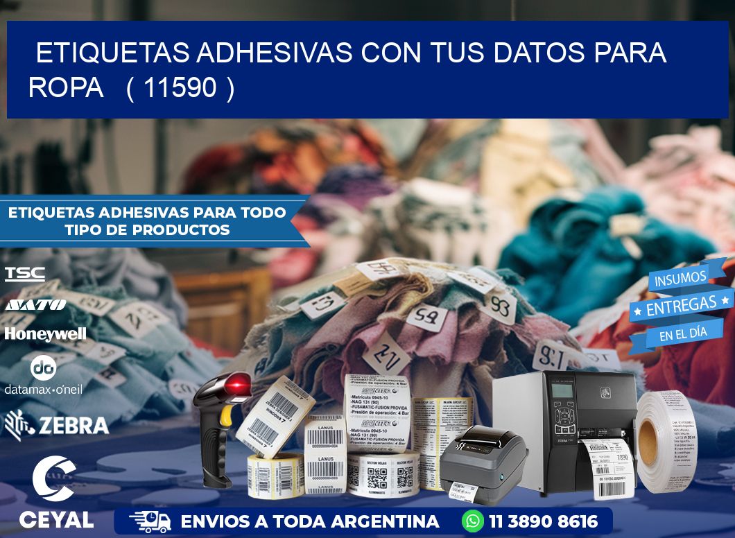 ETIQUETAS ADHESIVAS CON TUS DATOS PARA ROPA   ( 11590 )