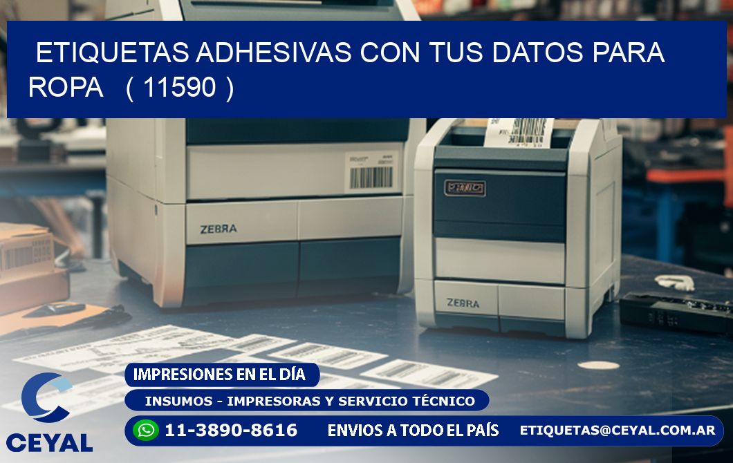 ETIQUETAS ADHESIVAS CON TUS DATOS PARA ROPA   ( 11590 )