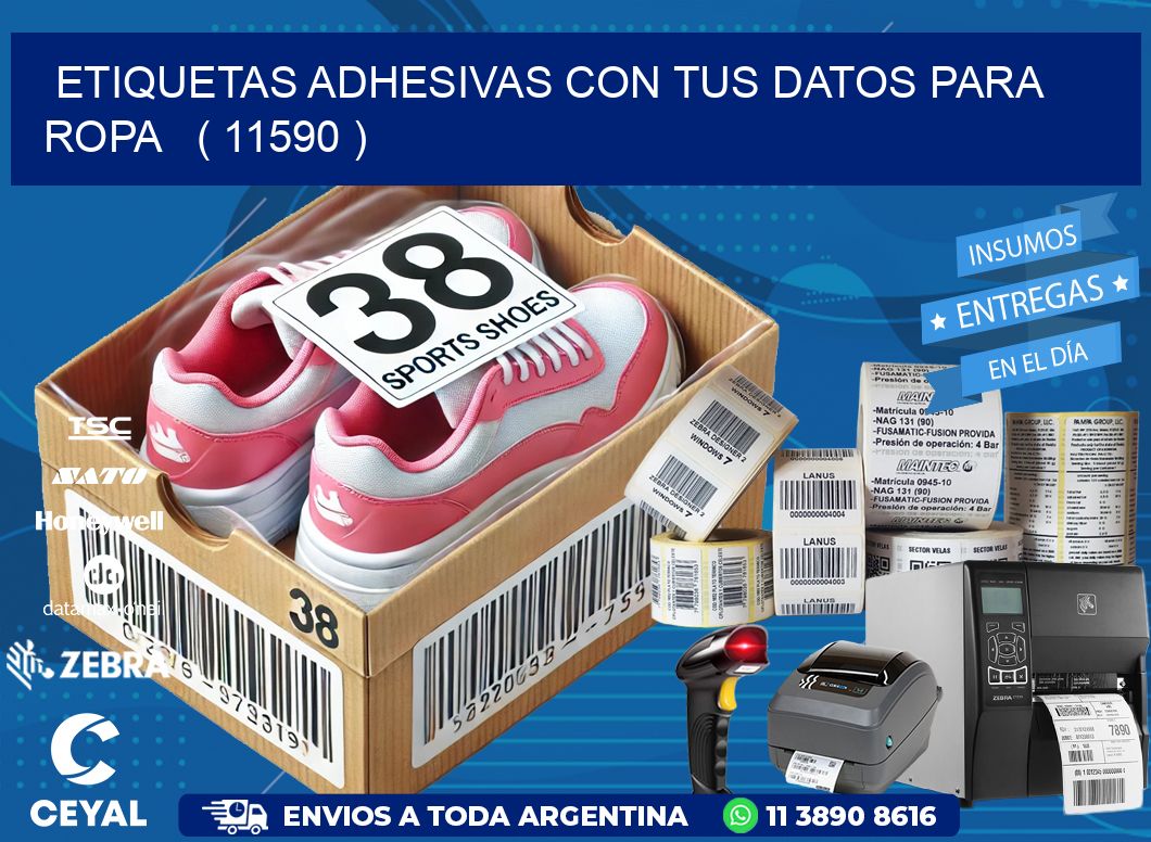 ETIQUETAS ADHESIVAS CON TUS DATOS PARA ROPA   ( 11590 )