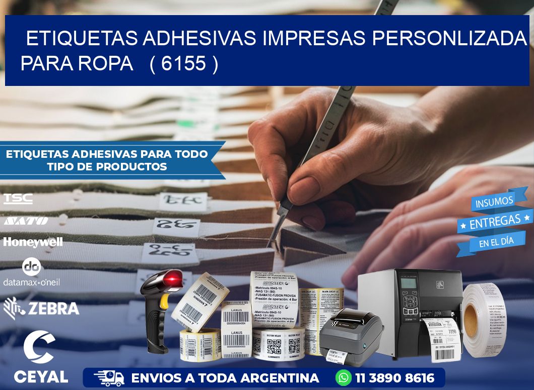 ETIQUETAS ADHESIVAS IMPRESAS PERSONLIZADA PARA ROPA   ( 6155 )