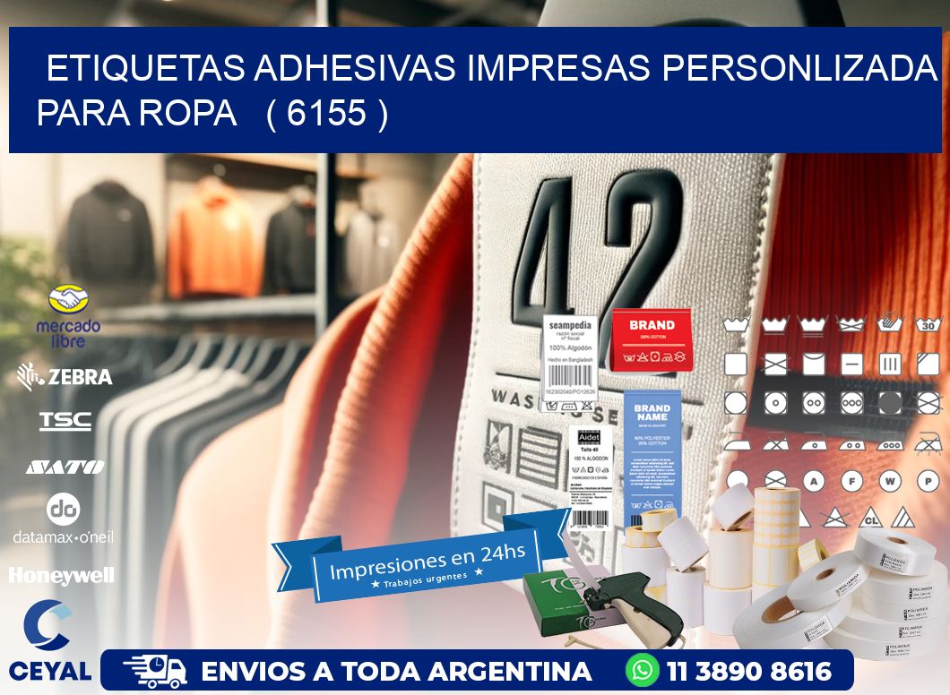 ETIQUETAS ADHESIVAS IMPRESAS PERSONLIZADA PARA ROPA   ( 6155 )