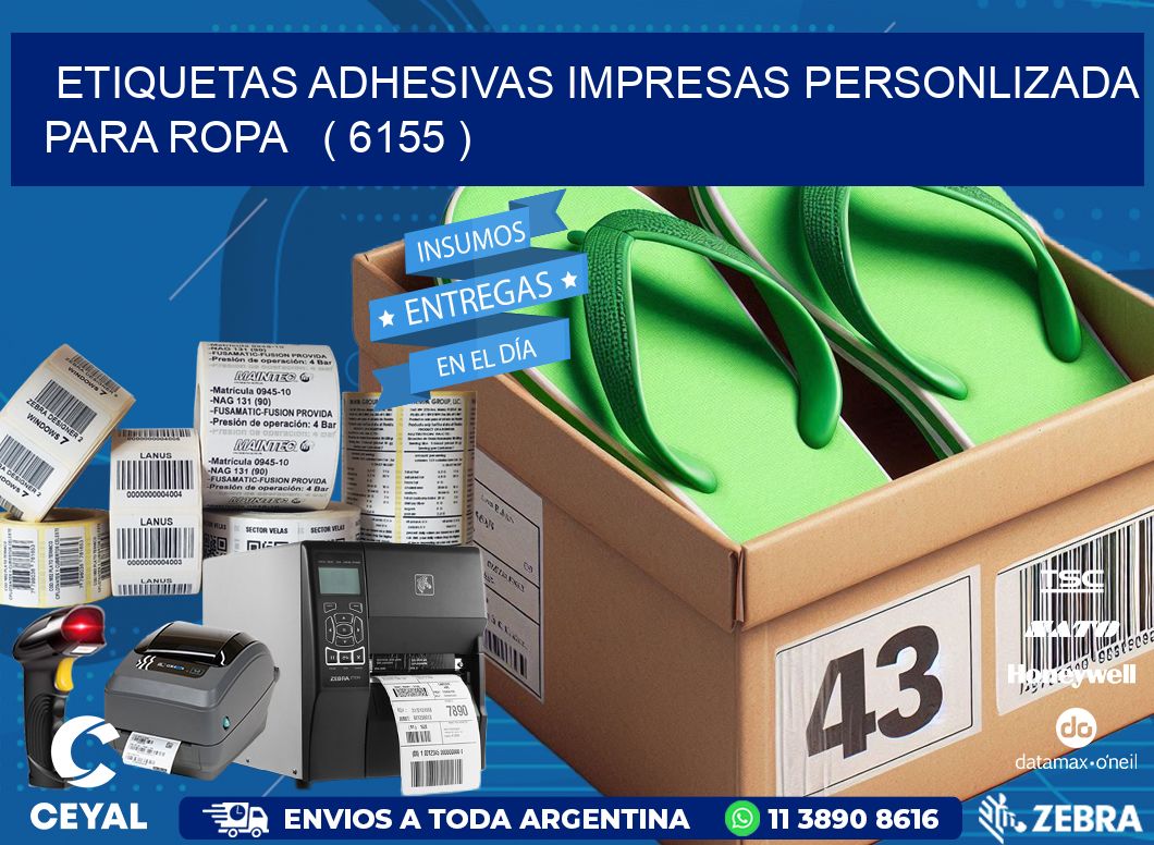 ETIQUETAS ADHESIVAS IMPRESAS PERSONLIZADA PARA ROPA   ( 6155 )