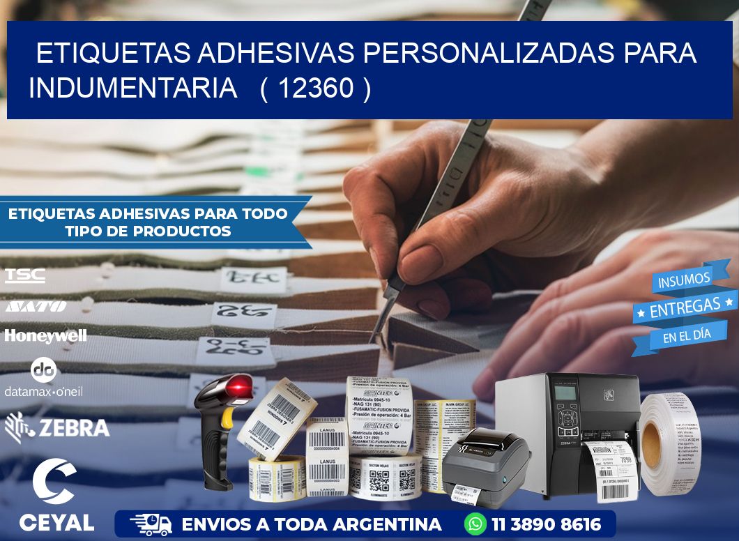 ETIQUETAS ADHESIVAS PERSONALIZADAS PARA INDUMENTARIA   ( 12360 )