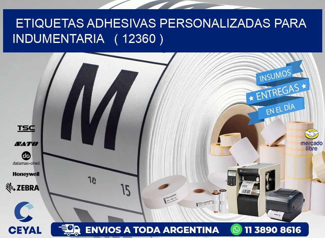ETIQUETAS ADHESIVAS PERSONALIZADAS PARA INDUMENTARIA   ( 12360 )