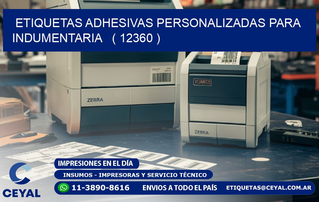 ETIQUETAS ADHESIVAS PERSONALIZADAS PARA INDUMENTARIA   ( 12360 )