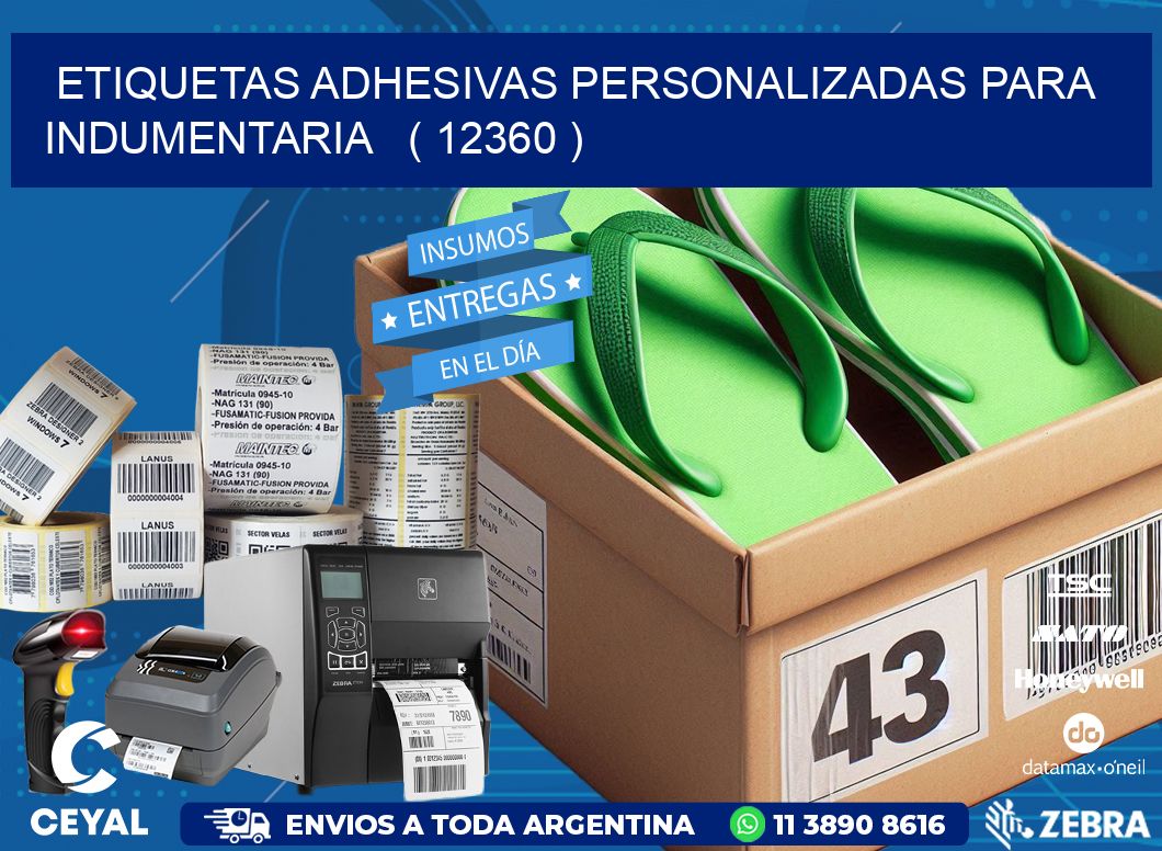 ETIQUETAS ADHESIVAS PERSONALIZADAS PARA INDUMENTARIA   ( 12360 )
