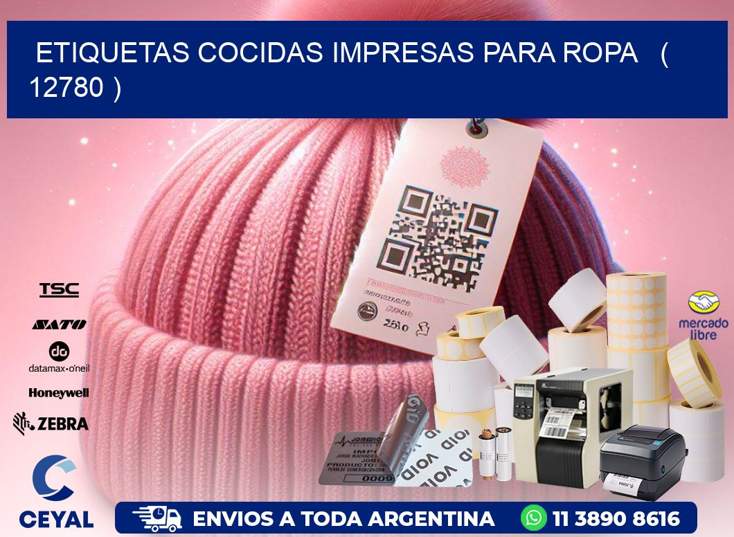 ETIQUETAS COCIDAS IMPRESAS PARA ROPA   ( 12780 )