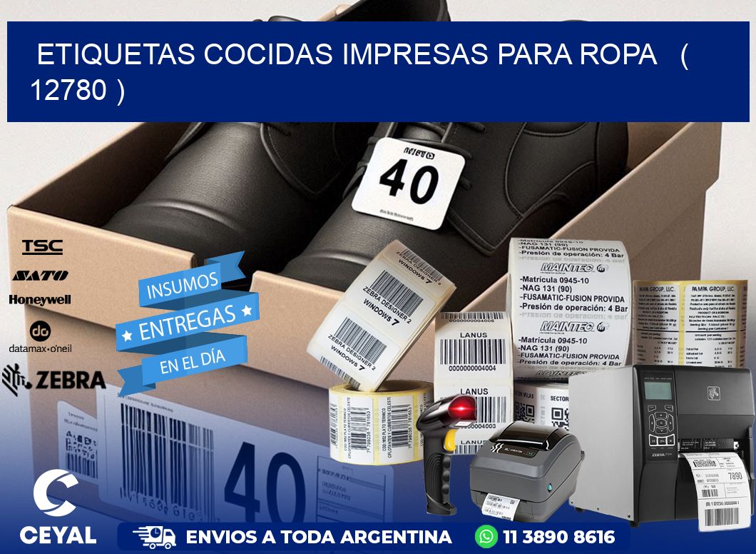 ETIQUETAS COCIDAS IMPRESAS PARA ROPA   ( 12780 )