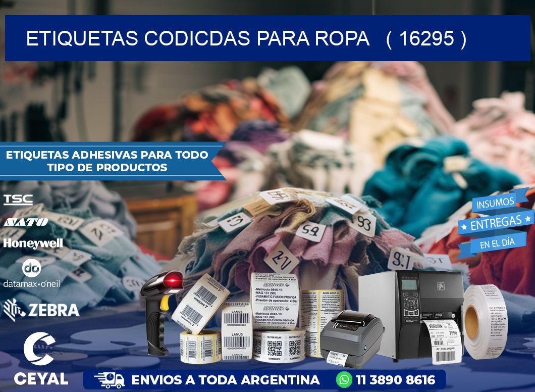 ETIQUETAS CODICDAS PARA ROPA   ( 16295 )