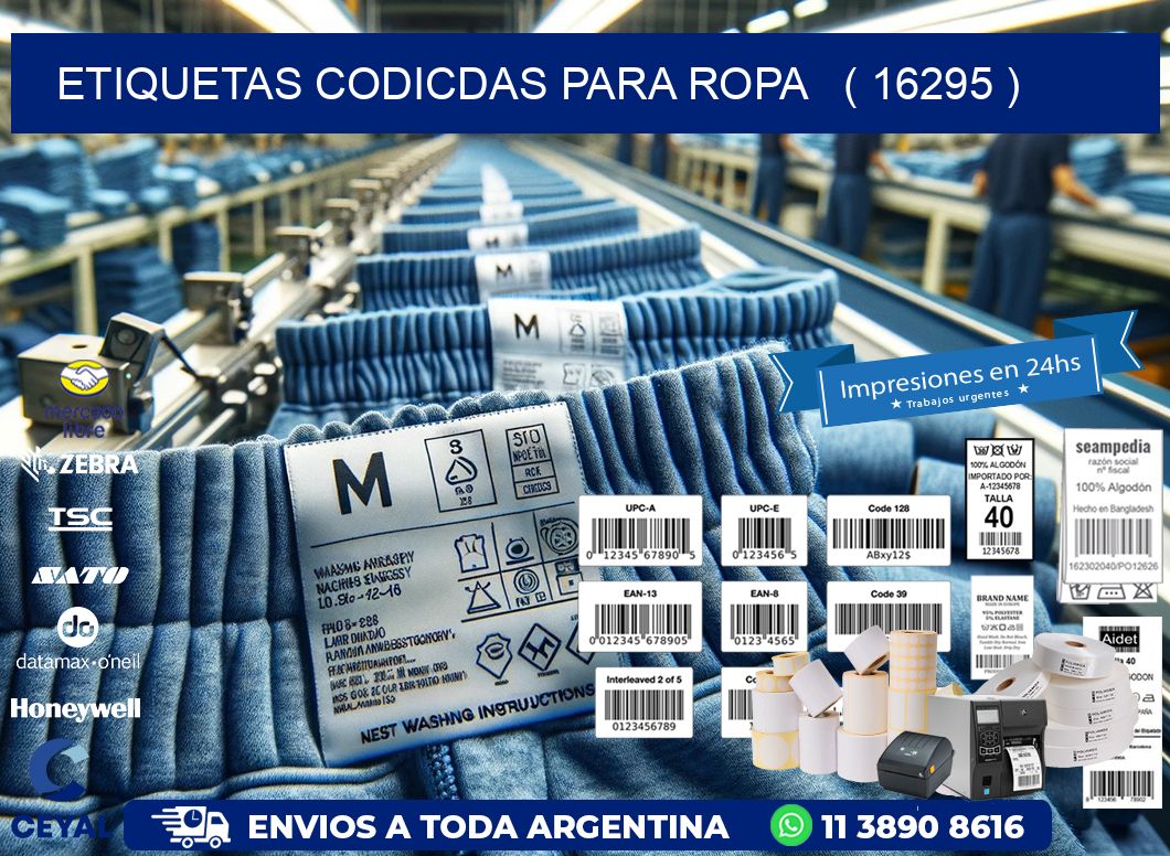 ETIQUETAS CODICDAS PARA ROPA   ( 16295 )