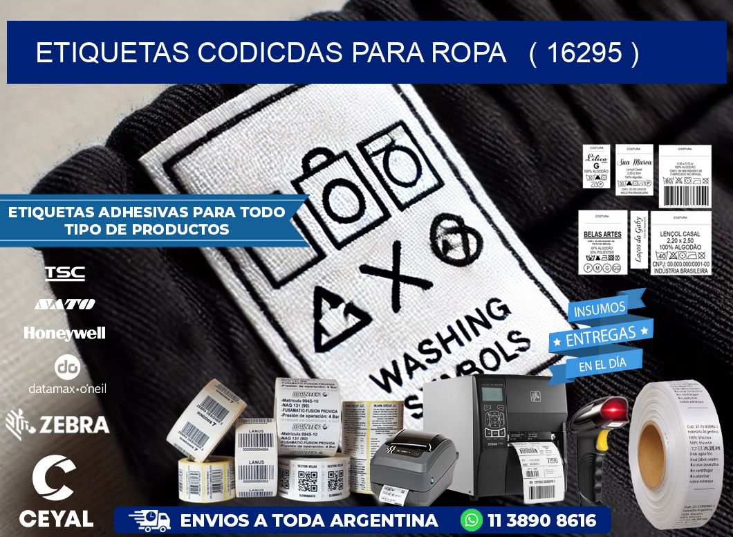ETIQUETAS CODICDAS PARA ROPA   ( 16295 )