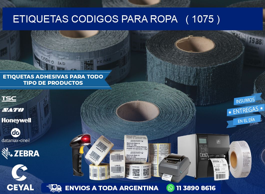 ETIQUETAS CODIGOS PARA ROPA   ( 1075 )