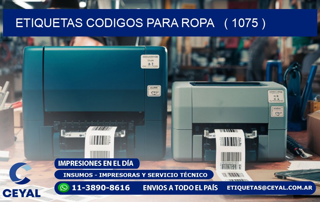 ETIQUETAS CODIGOS PARA ROPA   ( 1075 )
