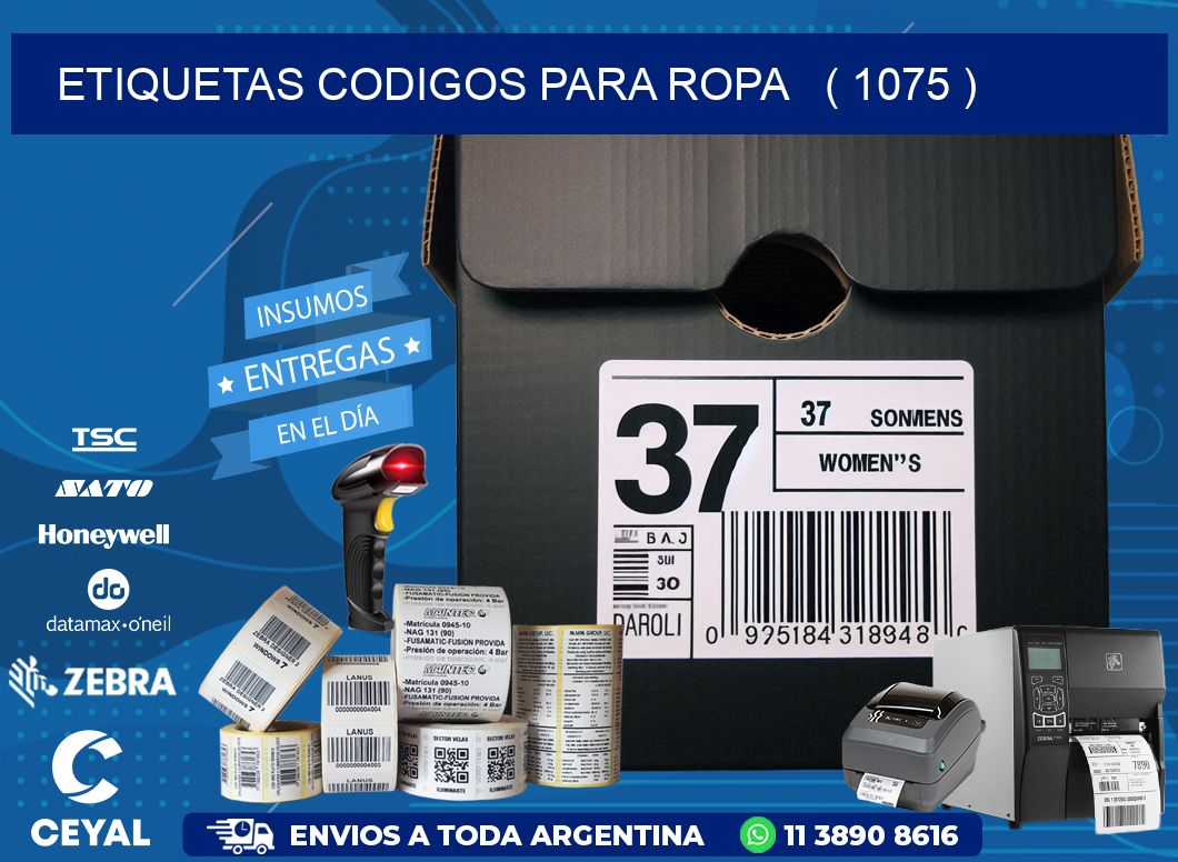 ETIQUETAS CODIGOS PARA ROPA   ( 1075 )