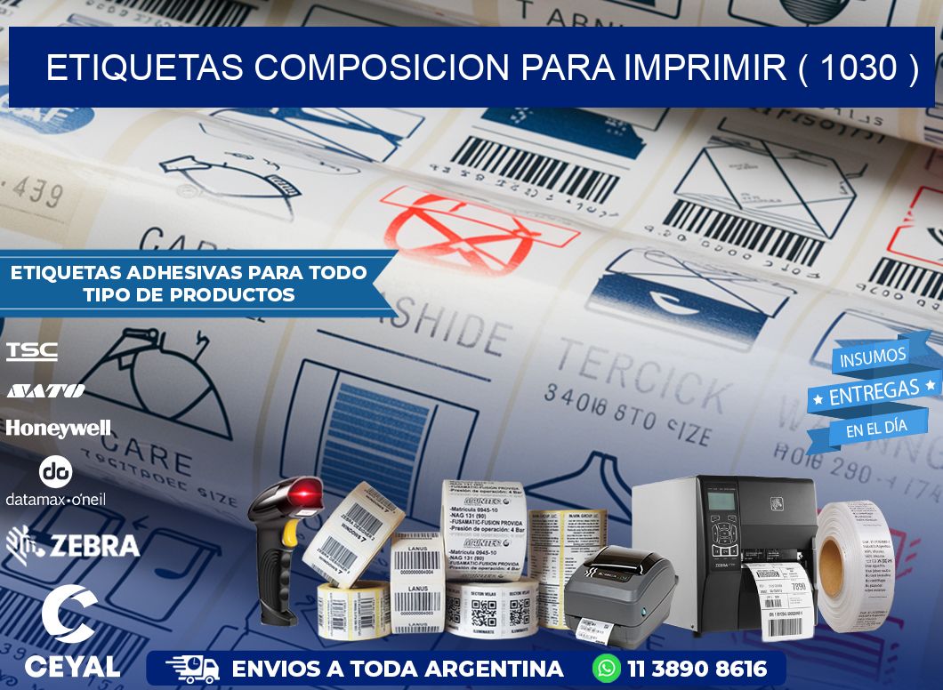ETIQUETAS COMPOSICION PARA IMPRIMIR ( 1030 )