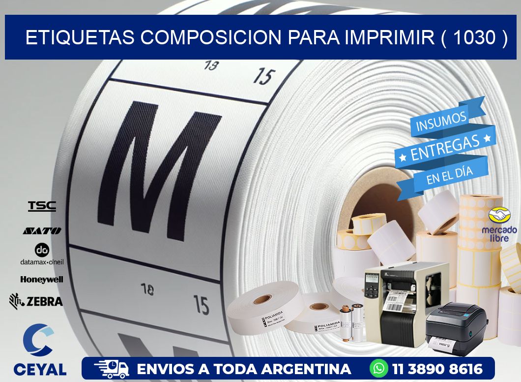 ETIQUETAS COMPOSICION PARA IMPRIMIR ( 1030 )