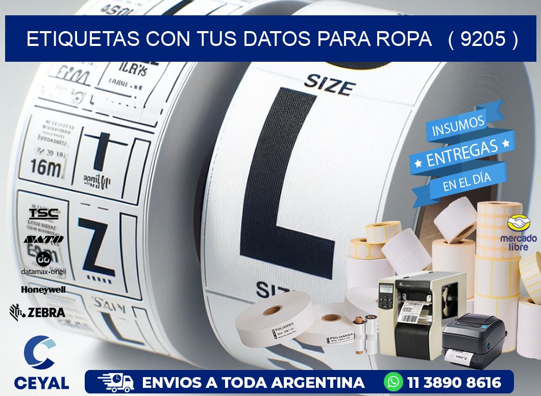 ETIQUETAS CON TUS DATOS PARA ROPA   ( 9205 )