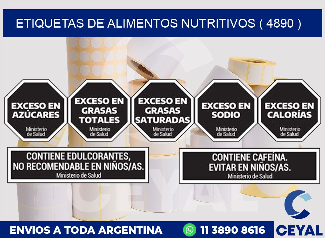ETIQUETAS DE ALIMENTOS NUTRITIVOS ( 4890 )