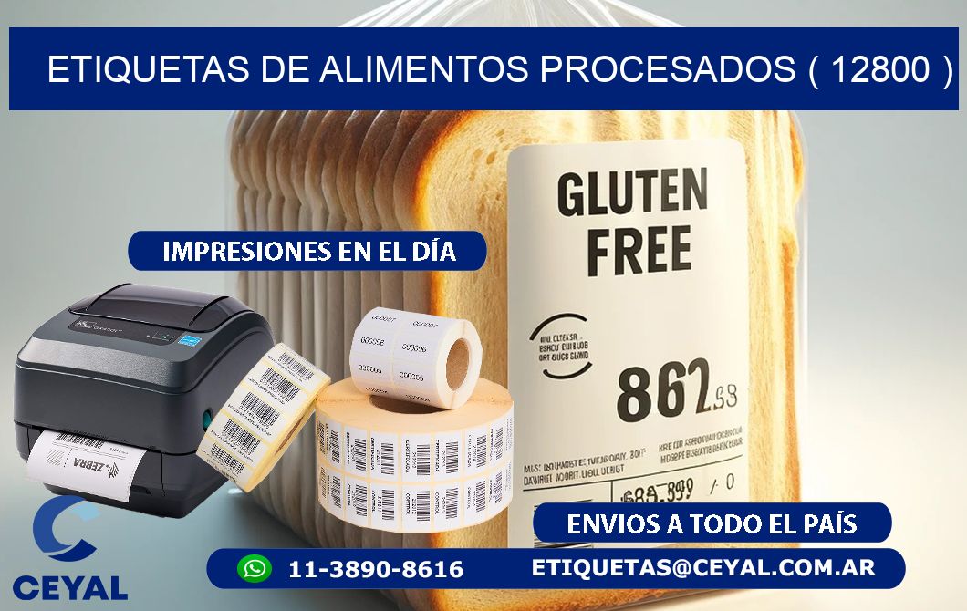 ETIQUETAS DE ALIMENTOS PROCESADOS ( 12800 )