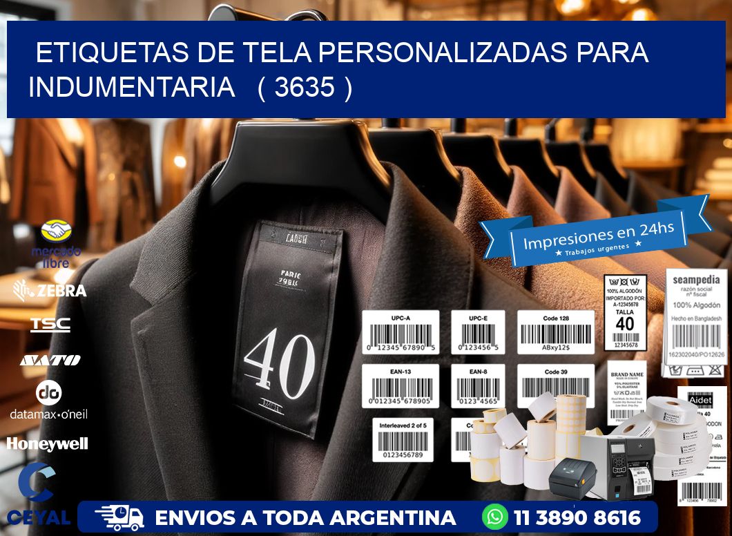 ETIQUETAS DE TELA PERSONALIZADAS PARA INDUMENTARIA   ( 3635 )