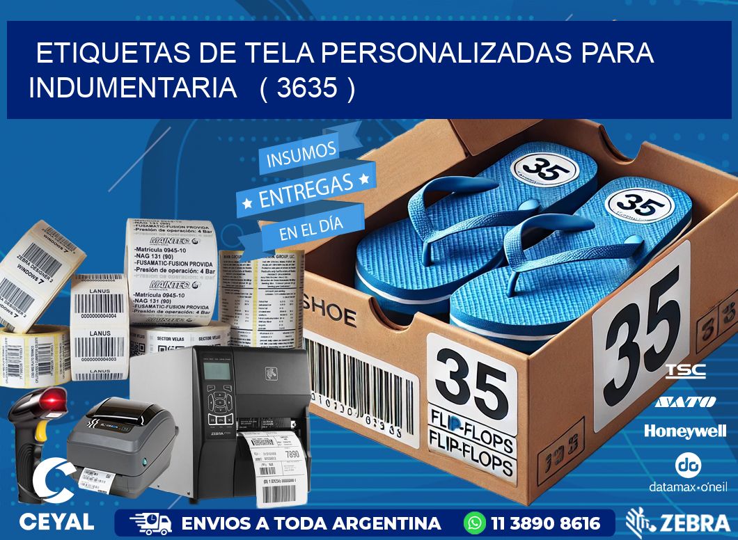 ETIQUETAS DE TELA PERSONALIZADAS PARA INDUMENTARIA   ( 3635 )
