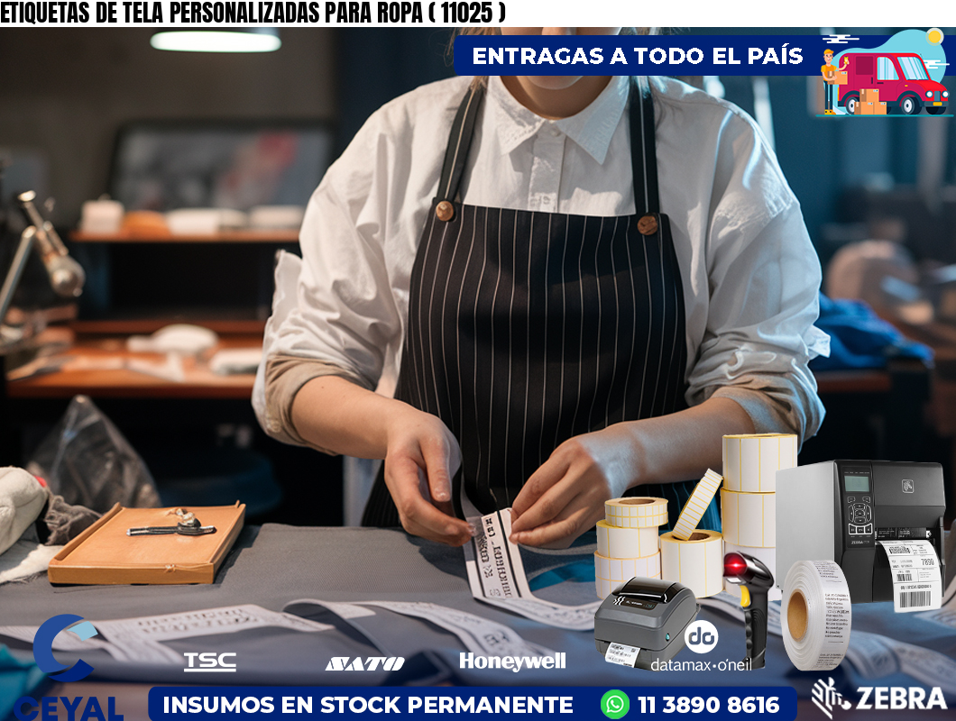 ETIQUETAS DE TELA PERSONALIZADAS PARA ROPA ( 11025 )