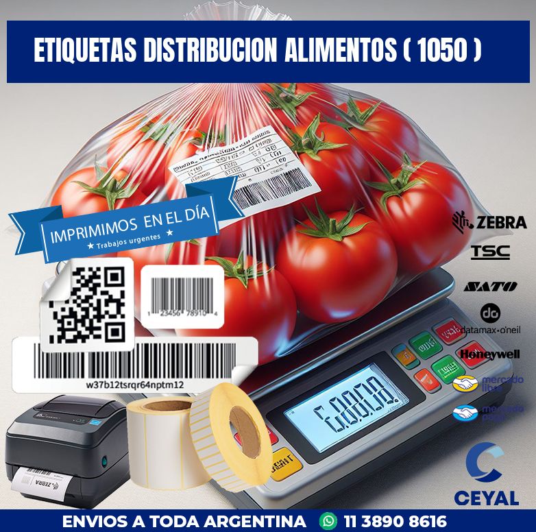 ETIQUETAS DISTRIBUCION ALIMENTOS ( 1050 )