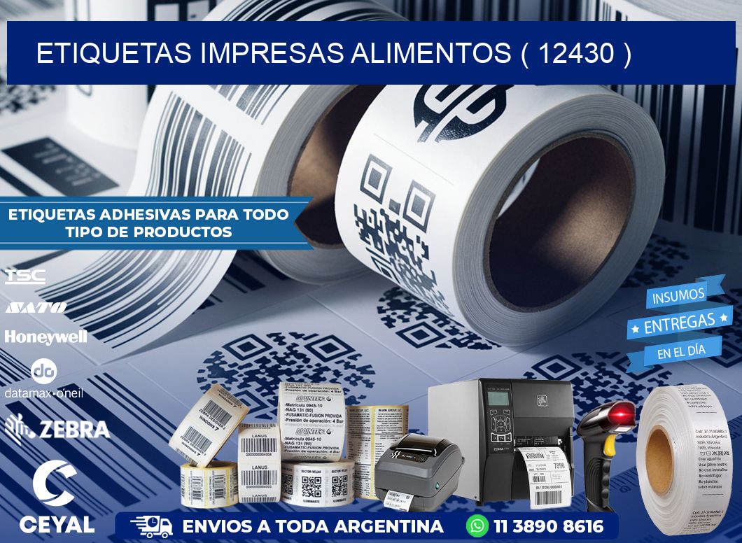 ETIQUETAS IMPRESAS ALIMENTOS ( 12430 )