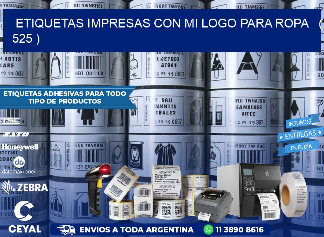 ETIQUETAS IMPRESAS CON MI LOGO PARA ROPA   ( 525 )