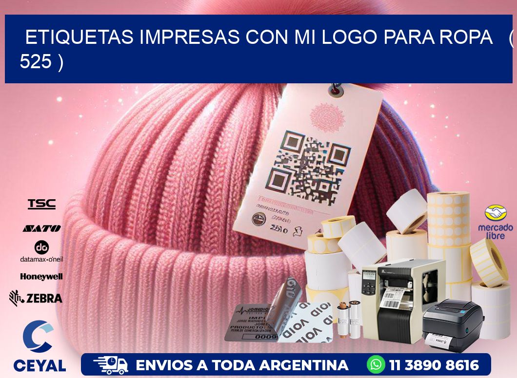ETIQUETAS IMPRESAS CON MI LOGO PARA ROPA   ( 525 )