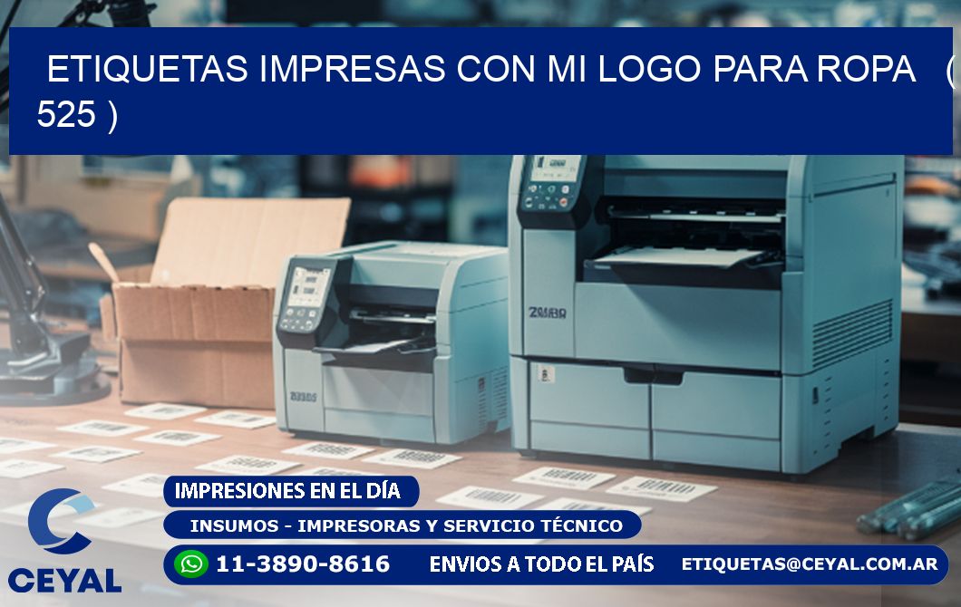 ETIQUETAS IMPRESAS CON MI LOGO PARA ROPA   ( 525 )