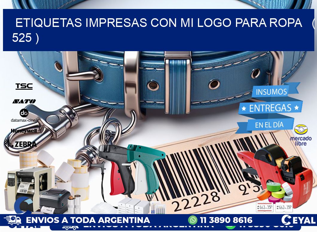 ETIQUETAS IMPRESAS CON MI LOGO PARA ROPA   ( 525 )