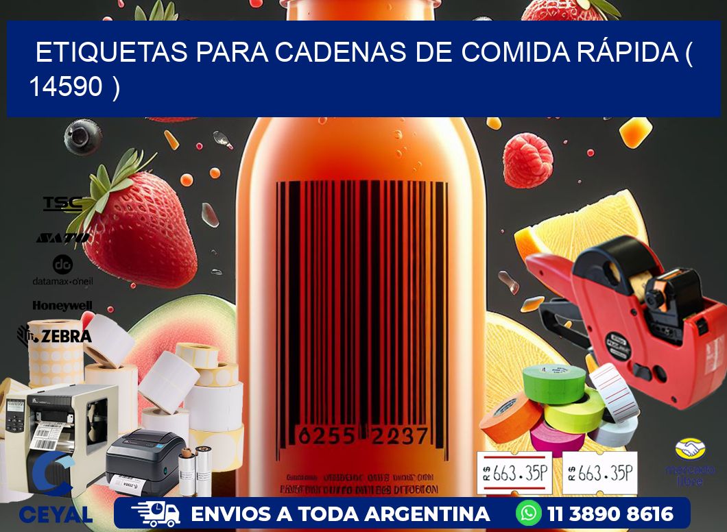 ETIQUETAS PARA CADENAS DE COMIDA RÁPIDA ( 14590 )