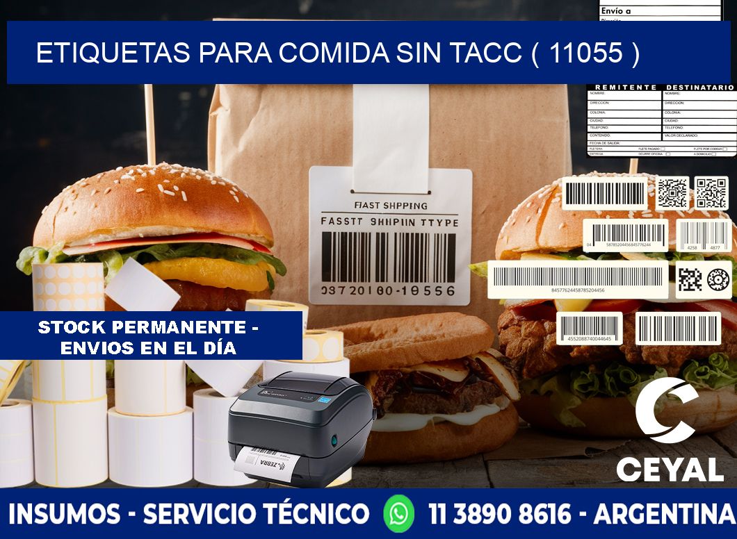 ETIQUETAS PARA COMIDA SIN TACC ( 11055 )