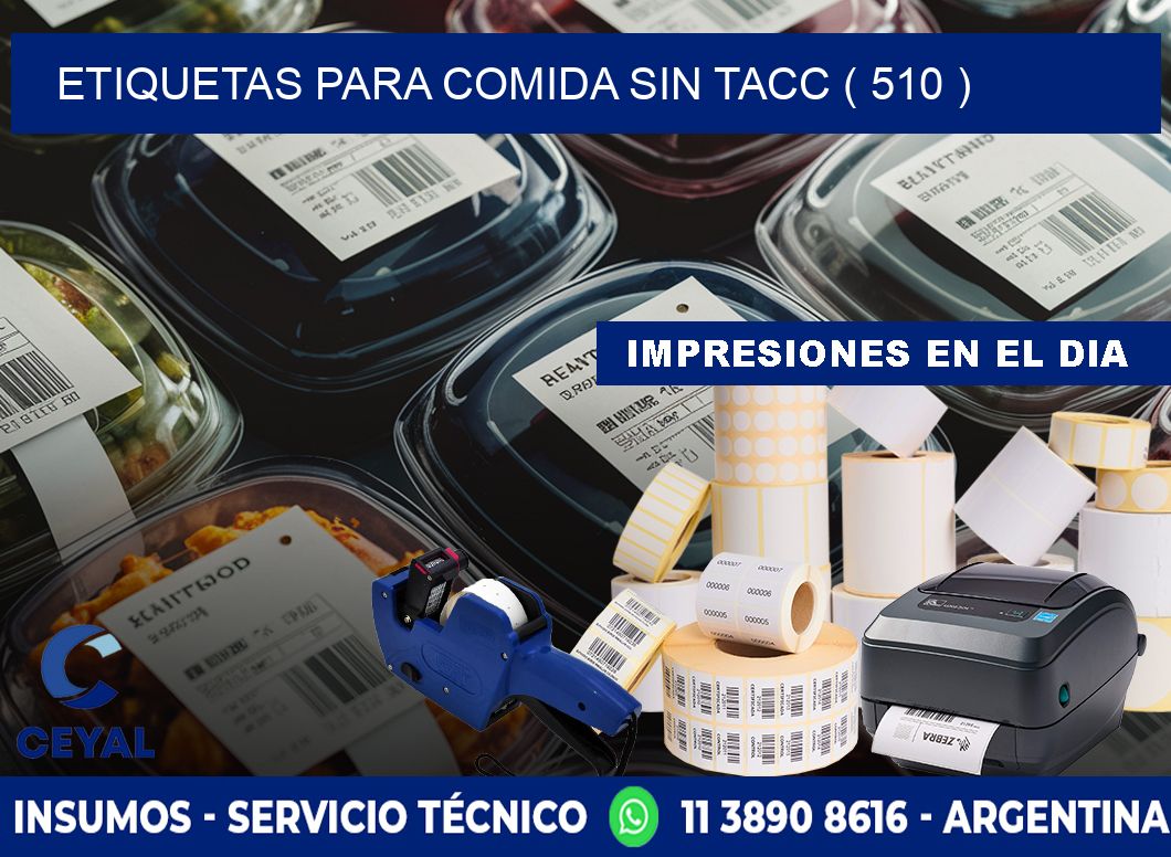 ETIQUETAS PARA COMIDA SIN TACC ( 510 )
