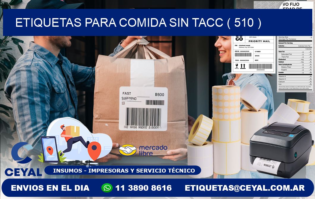 ETIQUETAS PARA COMIDA SIN TACC ( 510 )