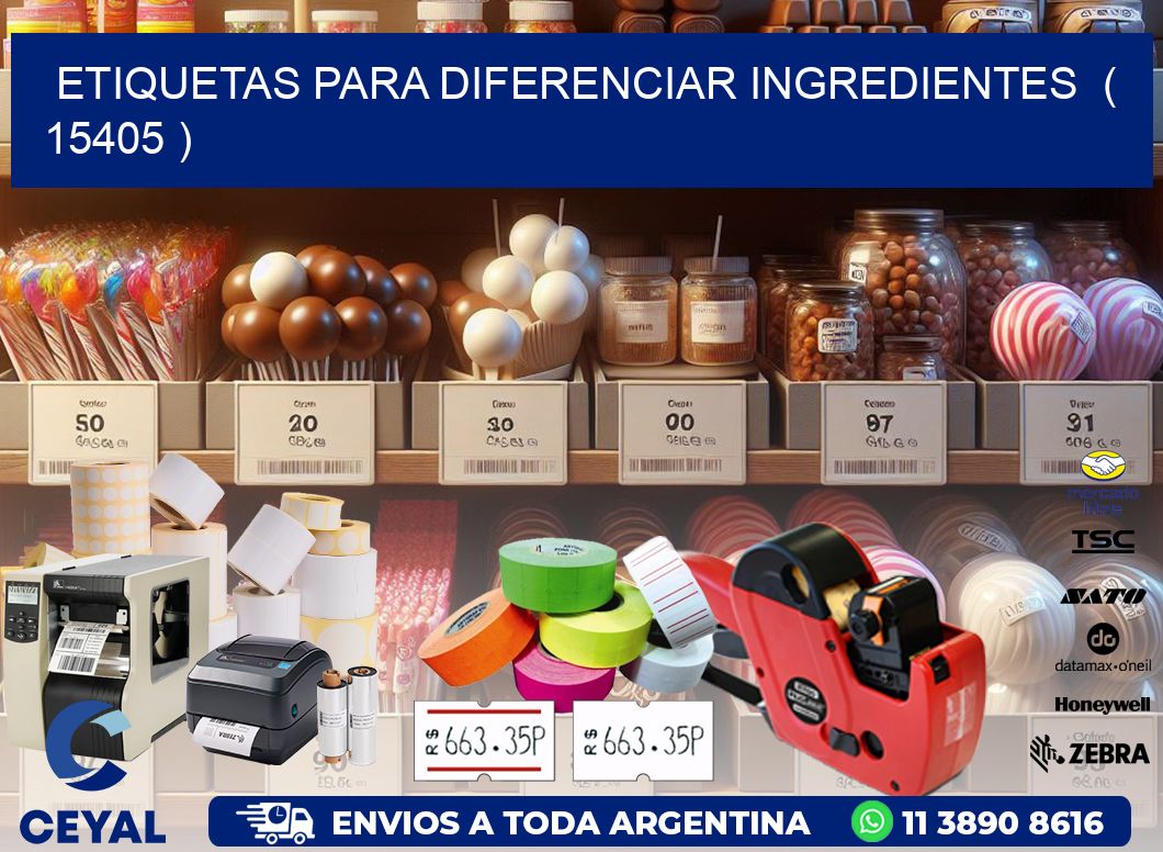 ETIQUETAS PARA DIFERENCIAR INGREDIENTES  ( 15405 )