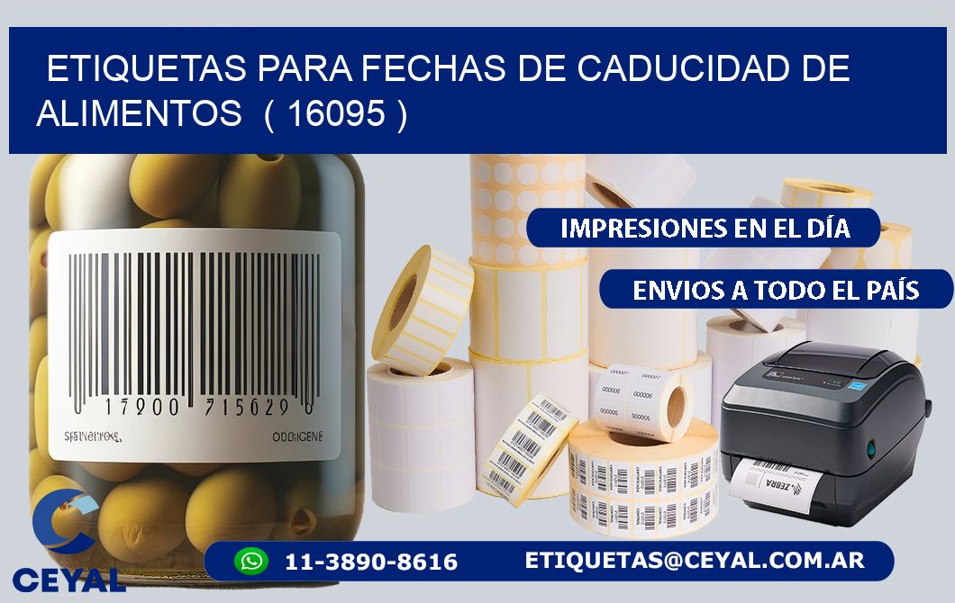ETIQUETAS PARA FECHAS DE CADUCIDAD DE ALIMENTOS  ( 16095 )
