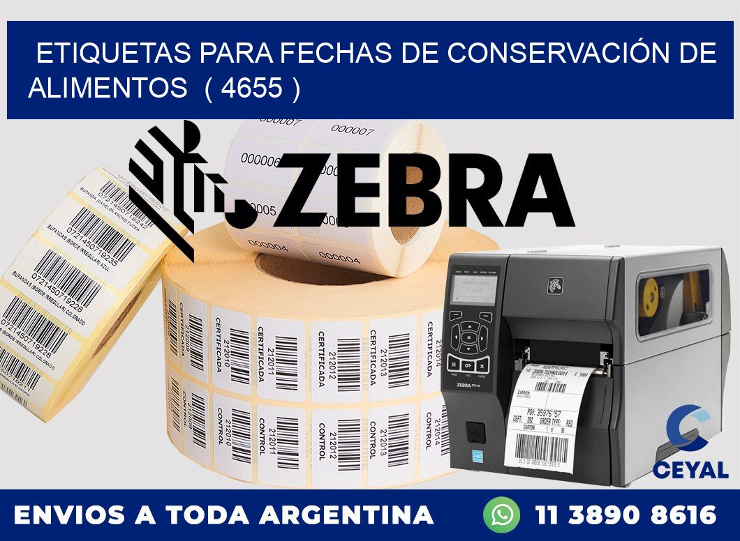 ETIQUETAS PARA FECHAS DE CONSERVACIÓN DE ALIMENTOS  ( 4655 )