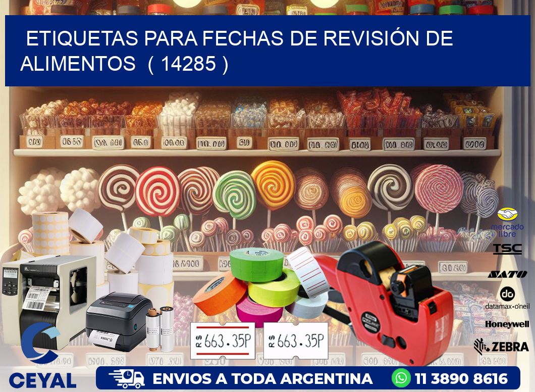 ETIQUETAS PARA FECHAS DE REVISIÓN DE ALIMENTOS  ( 14285 )