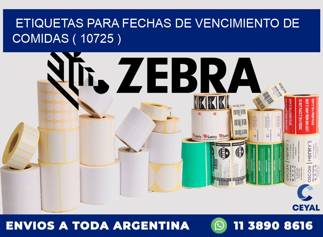 ETIQUETAS PARA FECHAS DE VENCIMIENTO DE COMIDAS ( 10725 )