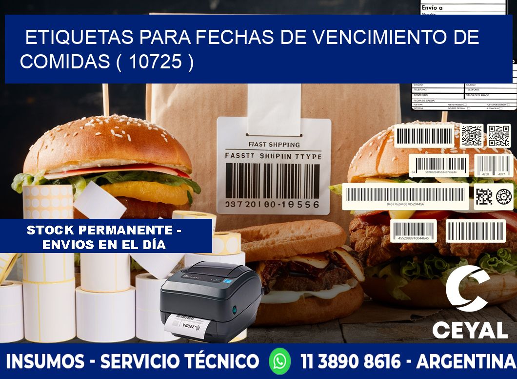 ETIQUETAS PARA FECHAS DE VENCIMIENTO DE COMIDAS ( 10725 )