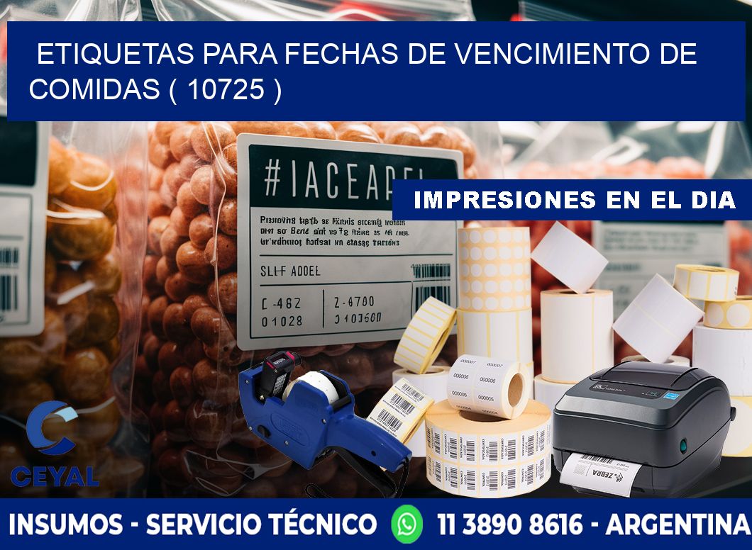 ETIQUETAS PARA FECHAS DE VENCIMIENTO DE COMIDAS ( 10725 )