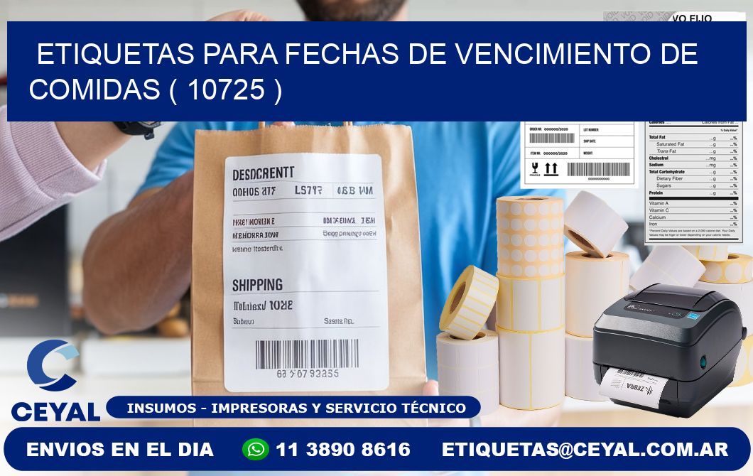 ETIQUETAS PARA FECHAS DE VENCIMIENTO DE COMIDAS ( 10725 )