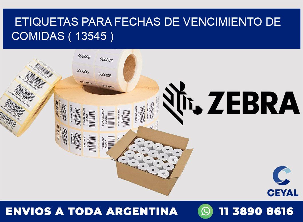 ETIQUETAS PARA FECHAS DE VENCIMIENTO DE COMIDAS ( 13545 )