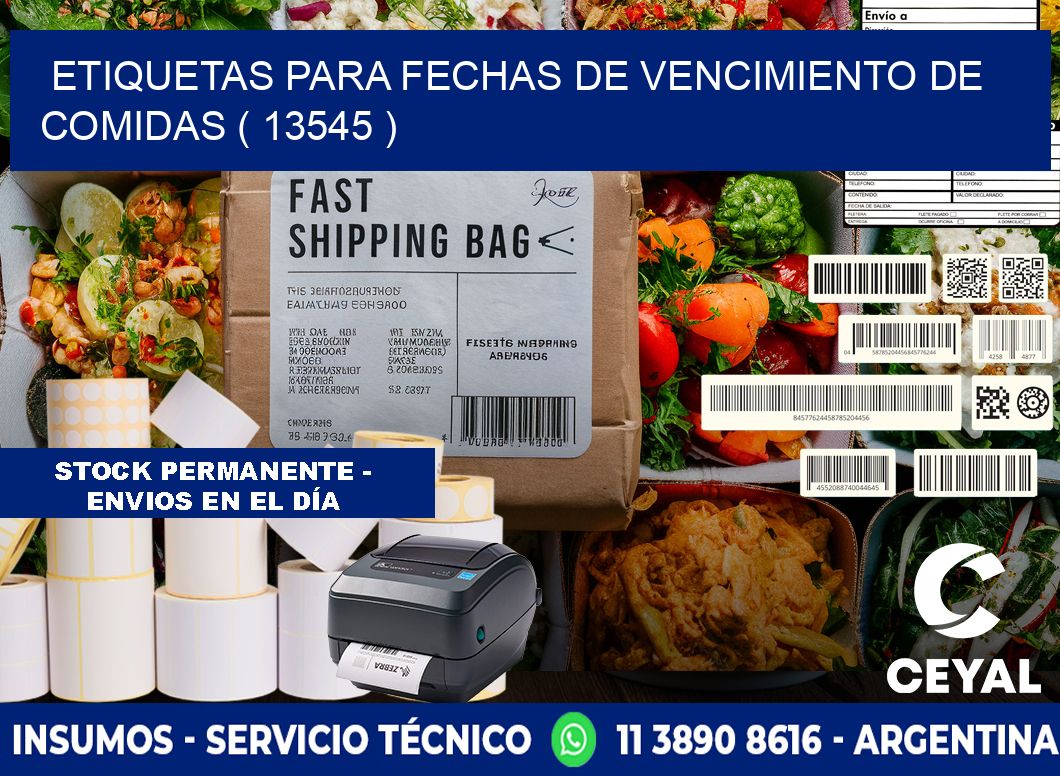 ETIQUETAS PARA FECHAS DE VENCIMIENTO DE COMIDAS ( 13545 )