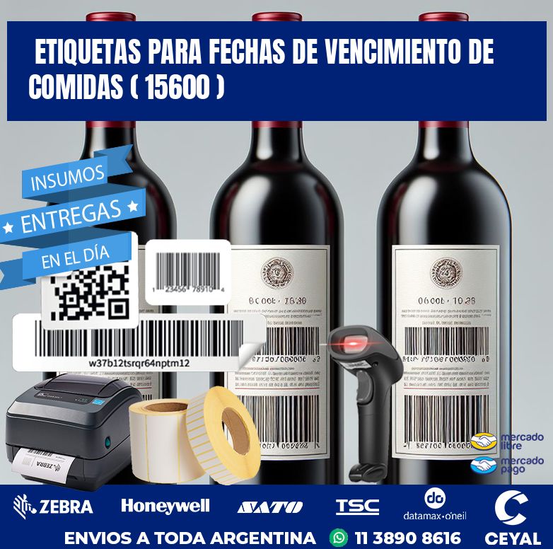 ETIQUETAS PARA FECHAS DE VENCIMIENTO DE COMIDAS ( 15600 )
