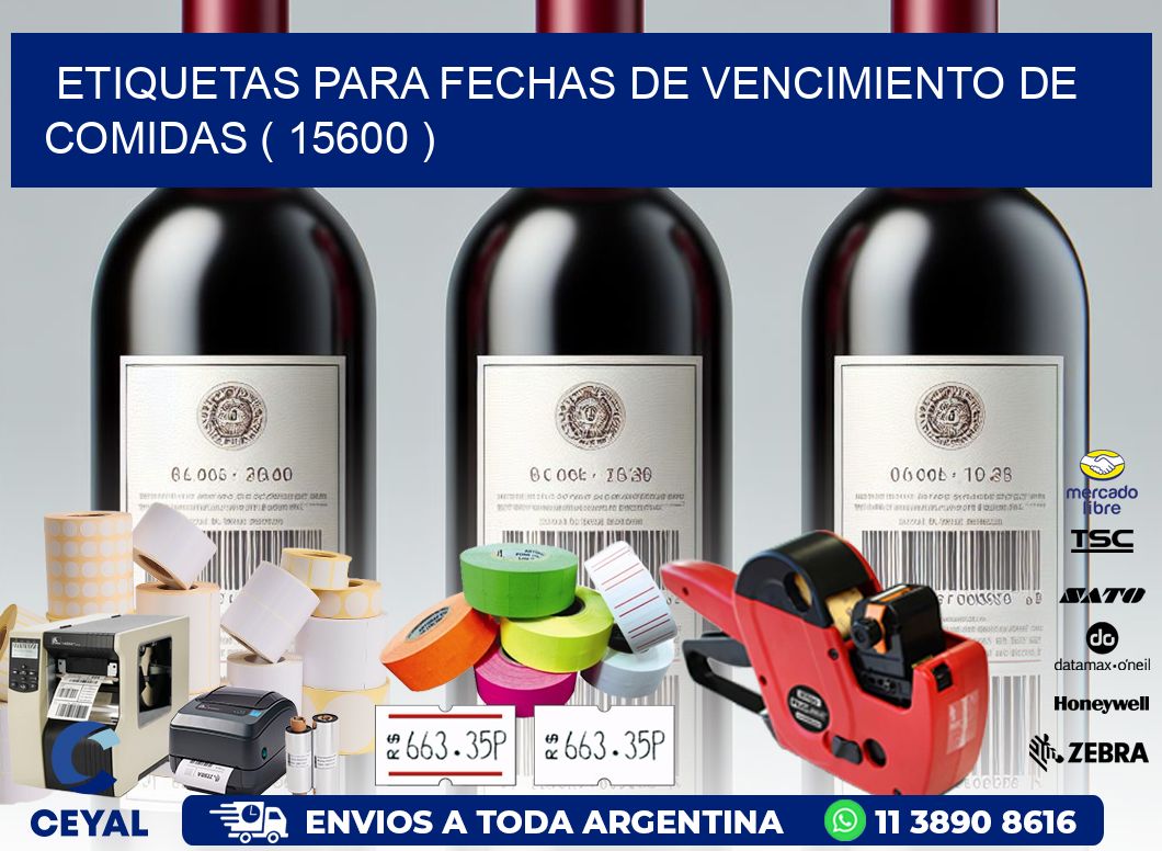 ETIQUETAS PARA FECHAS DE VENCIMIENTO DE COMIDAS ( 15600 )
