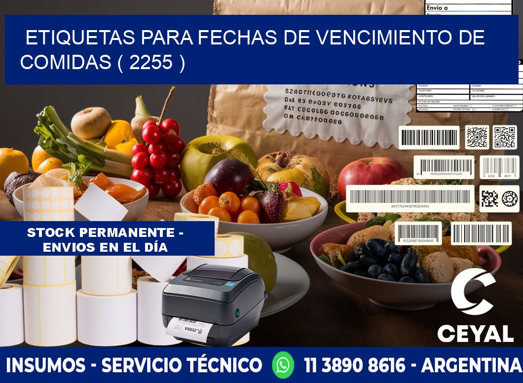 ETIQUETAS PARA FECHAS DE VENCIMIENTO DE COMIDAS ( 2255 )